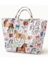 Horse Floral PVC Tote Bag