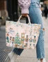 Nutcracker Ballet Christmas PVC Tote Bag