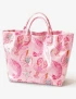 Preppy Pink Coastal PVC Tote Bag