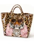 Leopard Tiger PVC Tote Bag