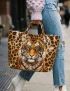 Leopard Tiger PVC Tote Bag