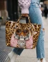 Leopard Tiger PVC Tote Bag