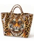 Leopard Tiger PVC Tote Bag