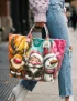 Reindeer Santa Snowman Look At Me Being PVC Tote Bag