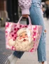 Pink Santa PVC Tote Bag