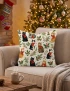 Christmas Cat Pillow Cover