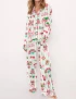 Mahjong Party Silky Satin Pajama Set For Women