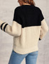sheshow Color Block Loose Sweater For Women 