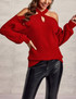 Halter Neck Off Shoulder Puff Sleeve Sweater