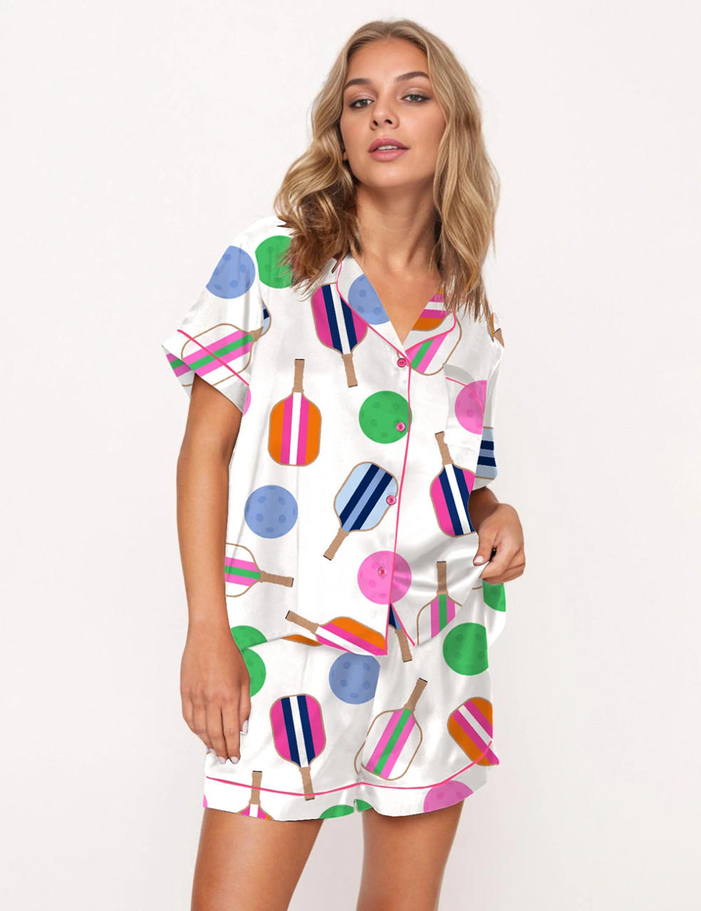 Pickleball Graphic Pajama Set