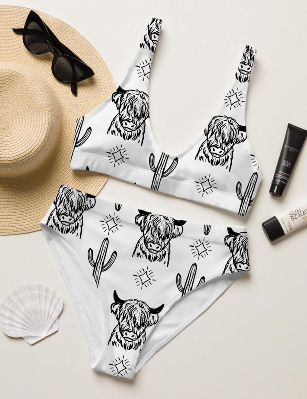 Cowgirl Style Western Two-Piece Bikini Set