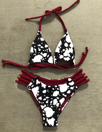 The Cowgirl Cow Print Two-Piece Bikini Set