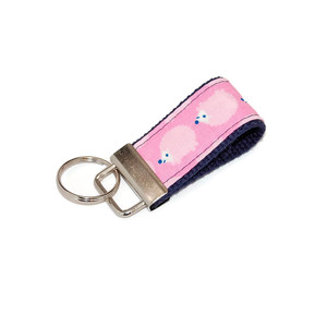 Pink and Navy Mini Hedgehog Keychain Pink and Navy Mini Hedgehog Keychain
