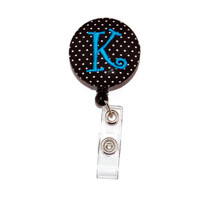 black swiss dot personalized id badge reel black swiss dot personalized id badge reel