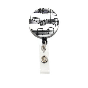 sheet music id badge reel with fabric cover sheet music id badge reel with fabric cover