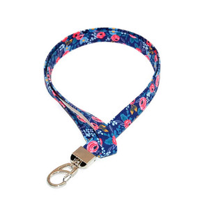 Peach Rose Floral Fabric Lanyard Picture 1 Peach Rose Floral Fabric Lanyard Picture 1