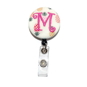 pineapple personalized id badge reel pineapple personalized id badge reel