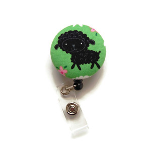 black sheep id badge reel with fabric cover black sheep id badge reel with fabric cover