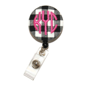 buffalo check personalized id badge reel buffalo check personalized id badge reel