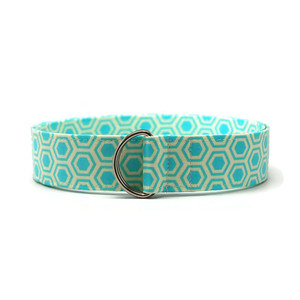 Aqua Honeycombs Fabric Belt Aqua Honeycombs Fabric Belt