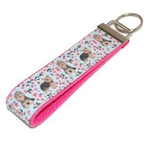 Yorkshire Terrier Floral Keychain Yorkshire Terrier Floral Keychain