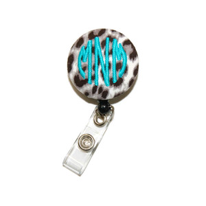snow leopard personalized id badge reel snow leopard personalized id badge reel