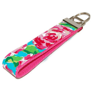Roses on Aqua Keychain Picture 1 Roses on Aqua Keychain Picture 1