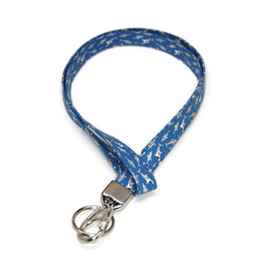 Sharks on Blue Fabric Neck Lanyard Picture 1 Sharks on Blue Fabric Neck Lanyard Picture 1