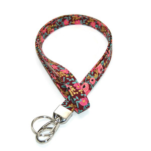 Burgundy Floral Coral Lanyard  Picture 1