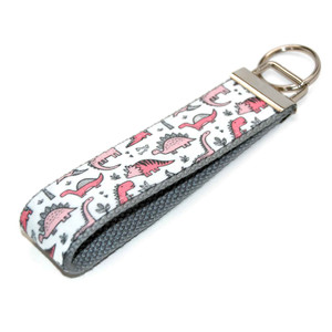 Dinosaurs on Pink Keychain Picture 1 Dinosaurs on Pink Keychain Picture 1