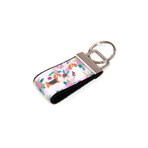 Beagle Dog on Purple Mini Keychain Picture 1 Beagle Dog on Purple Mini Keychain Picture 1