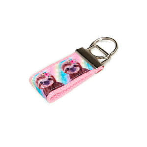 Sloth and Rainbow Ribbon Mini Keychain Picture 1 Sloth and Rainbow Ribbon Mini Keychain Picture 1