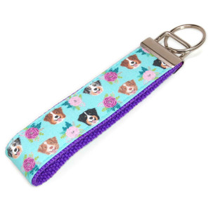 Australian Shepherd Dog Fabric Keychain Picture 1 Australian Shepherd Dog Fabric Keychain Picture 1