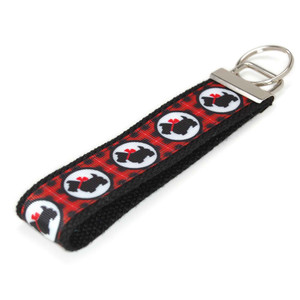 Scotty Dog on Plaid Keychain Picture 1 Scotty Dog on Plaid Keychain Picture 1
