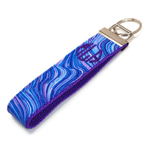 Shades of Purple Swirl Keychain Personalized Picture 1 Shades of Purple Swirl Keychain Personalized Picture 1