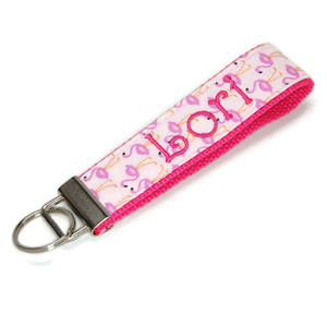 Pink Flamingos Keychain Personalized Name Picture 1 Pink Flamingos Keychain Personalized Name Picture 1