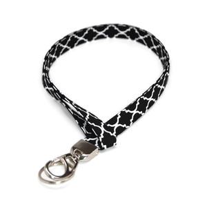 Quatrefoil Black Lanyard Picture 1 Quatrefoil Black Lanyard Picture 1