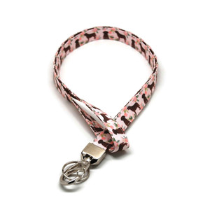 Chocolate Lab Dogs on Pink Lanyard Picture 1 Chocolate Lab Dogs on Pink Lanyard Picture 1