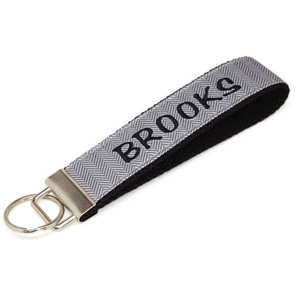 Gray Herringbone Keychain Personalized Name Picture 1 Gray Herringbone Keychain Personalized Name Picture 1