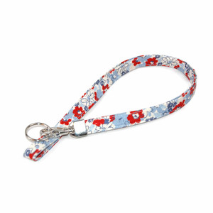 vintage americana floral fabric lanyard vintage americana floral fabric lanyard