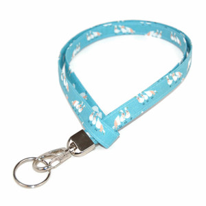 vintage ducks on blue fabric lanyard vintage ducks on blue fabric lanyard