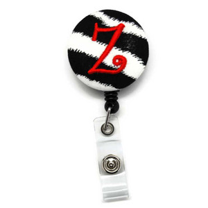 zebra personalized id badge reel
