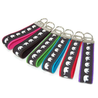 Elephant Keychain - You pick color Fabric Keychain Wristlet