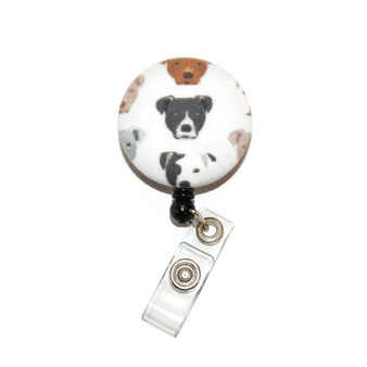 Pitbull Terrier Dogs ID Badge Reel