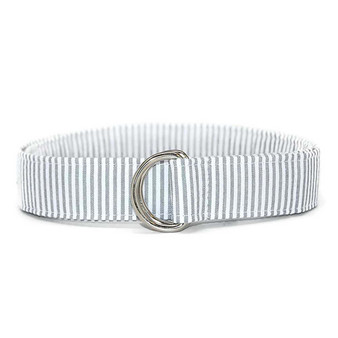 Grey Seersucker Fabric Belt