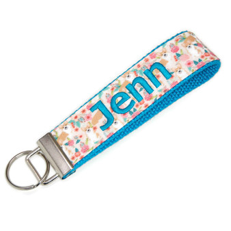 Corgi Dog Keychain Personalized With Name Picture 1