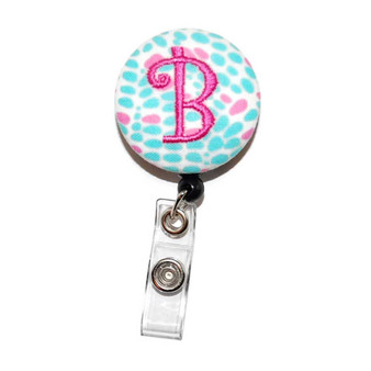 Oval Dots Aqua Personalized ID Badge Reel Picture 1