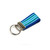 Turquoise Blues and Green Striped Ribbon Mini Key Fob Turquoise Blues and Green Striped Ribbon Mini Key Fob