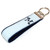 Light Blue Seersucker on Navy Blue Personalized Key Chain Fob Light Blue Seersucker on Navy Blue Personalized Key Chain Fob