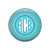 Aqua Blue White Swiss Dot Monogrammed Pocket Mirror